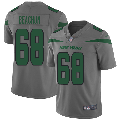 New York Jets Limited Gray Youth Kelvin Beachum Jersey NFL Football #68 Inverted Legend